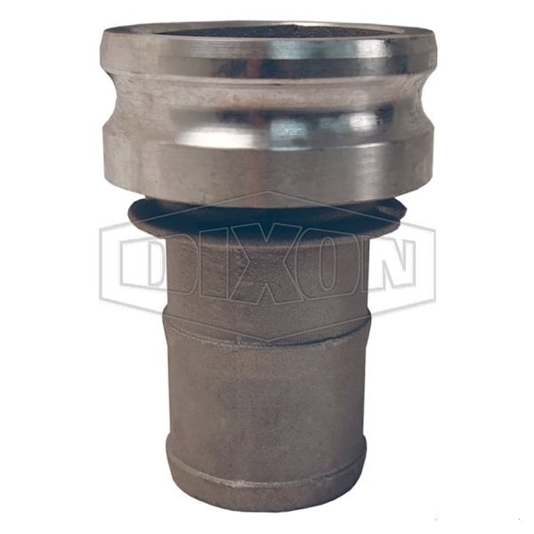 Type E Cam and Groove Reducing Coupler, 4 x 3 in Nominal, Male Adapter x Hose Shank End Style, Domes